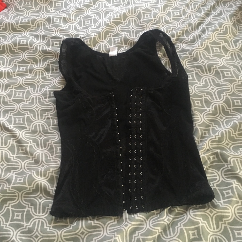 Black corset as shapewear